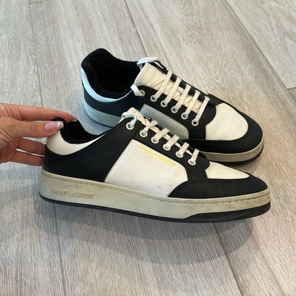 Saint Laurent "SL/61" calf leather sneaker with contrast trim men’s size 41 - Picture 1 of 9